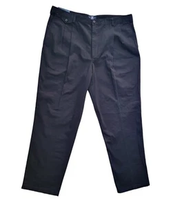 Oak Creek Men's Pleated Front Wrinkle Resistant Cotton Classic Black Pants 42x32 - Picture 1 of 6