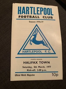 1977 Hartlepool United V Halifax Town Programme - Picture 1 of 2