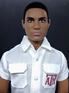 Texas A&M University Barbie Basics Ken Doll Yell Cheer Leader African American - Picture 1 of 19