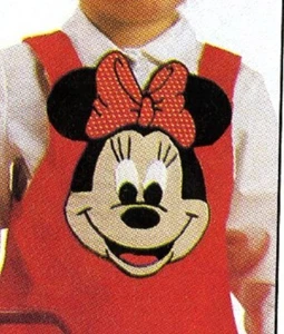 Vintage Simplicity Mickey and Minnie Mouse Blue Wax Face Transfers 6.5 x 7 UNCUT - Picture 1 of 3