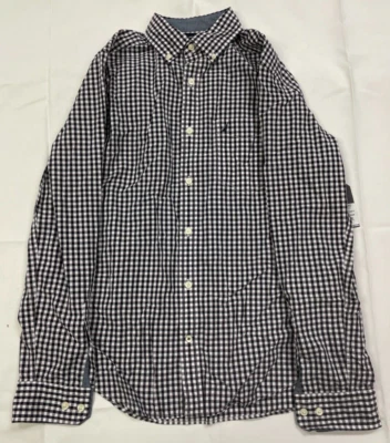 Nautica ~ Men's Plaid White Checkered Patterned Button Up Shirt ~ Men's Small~ - Image 1 of 4