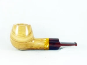 olive wood pipe Volkan Reverse calabash reverse pfeife handmade italy - Picture 1 of 5