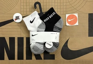 Nike JDI Kids Dri-fit Cushioned ankle Socks - 6 pack - Youth XS Shoe Size 10C-3Y - Picture 1 of 8