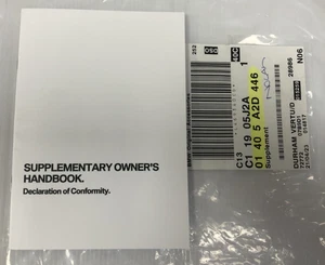 Genuine BMW Supplementary Owner's Handbook Declaration Of Conformity 01405A2D446 - Picture 1 of 2