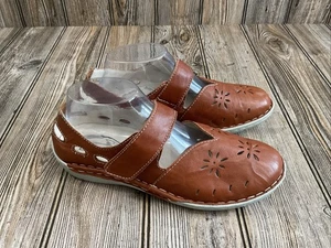 Propet Chloe Mary Jane Shoes Leather WCX043L Brown Womens Size 7.5 X(2E) - Picture 1 of 14