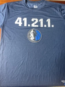 Dirk Nowitzki Dallas Mavericks 41.21.1 Last Home Game Shirt Navy Size XL - Picture 1 of 4