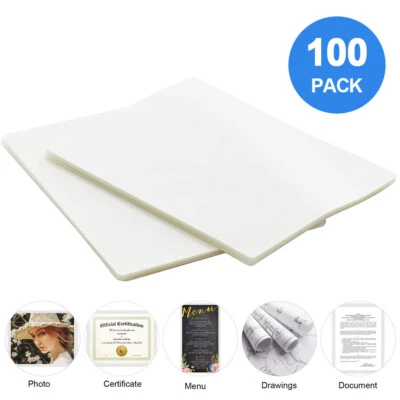 Пакеты для термического ламинирования 9x11,5 прозрачные листы ламинатора 3 мил письмо упаковка 100 шт. США - Изображение 1 из 4