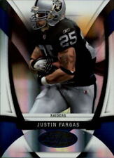 2009 Certified Mirror Blue Oakland Raiders Football Card #89 Justin Fargas /100