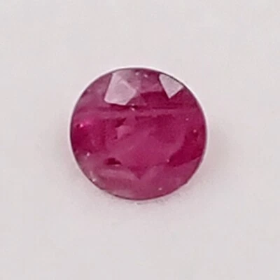 Natural Round 4.0mm Red Pinkish Color Ruby Loose Gemstone, 0.33 carat, L20 - Image 1 of 4
