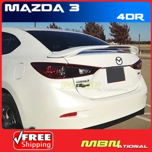 Painted Spoiler 14-19 For Mazda 3 Sedan ABS Rear Trunk Flush Mount 41V SOUL RED - Bild 1 von 1