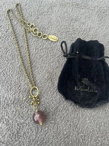 Brass And Purple Stone Necklace By Mirabelle. - Picture 1 of 6