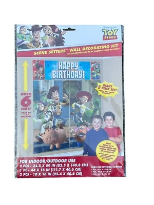 Disney Toy Story Scene Setters Wall Decorating Happy Birthday  Kit 5 Piece Set - Image 1 of 2