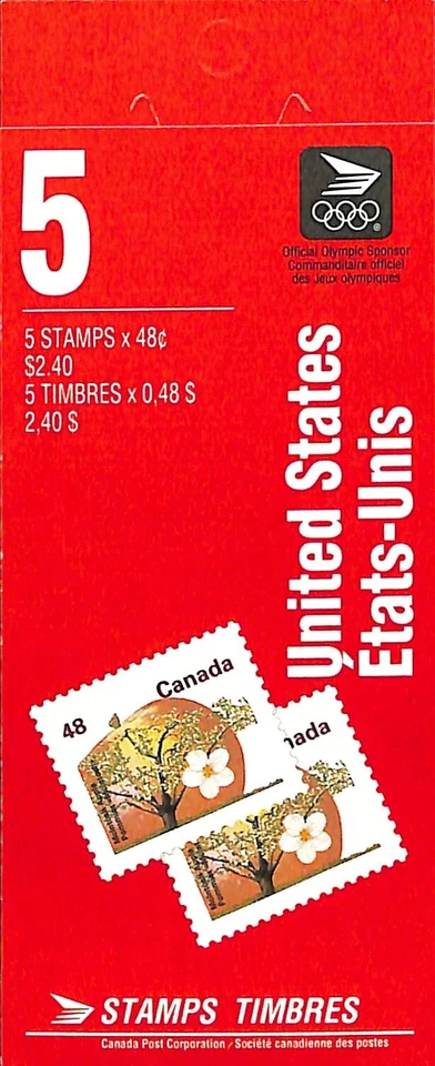 Canada - Complete Booklet - BK142a (1363a) - Glued Flap - McIntosh Apple - 1991 - Image 1 of 1