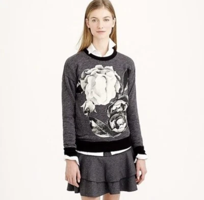 J. Moletom Crew floral cinza tamanho XS - Imagem 1 de 4