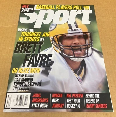 Revista deportiva Brett Favre Green Bay Packers 1999 quiosco sin etiqueta Foto 1 de 3