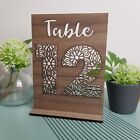 Numery stołu ślubnego drewniane, centralne elementy stołu, wolnostojące nazwy stołu