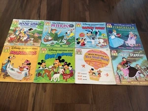 Vintage Walt Disney Read Along Books Lot of 8 Books only no record or tape - Picture 1 of 7