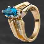 Second Hand 9Ct Yellow Gold Topaz And Brilliant Cut Diamond Set Shoulders Dress