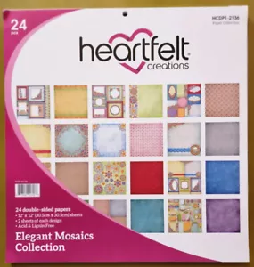 Heartfelt Creations ELEGANT MOSAICS Paper Pad Cardmaking Scrapbooking 12” Tablet - Picture 1 of 6