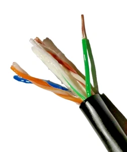 300 FT CABLE DE RED DE COBRE CAT6 IMPERMEABLE PARA EXTERIORES ENTIERRO SUBTERRÁNEO EE. UU. - Imagen 1 de 6