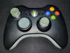 Mando Oficial OEM Negro Inalámbrico Microsoft Xbox 360 G/VG Estado Probado - Imagen 1 de 2