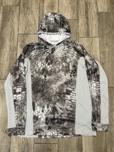 Kryptek Hoodie Pullover Slim Gray Camo Snake Skin Base Layer Men’s Large - Picture 1 of 4