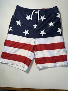 NWOT Old Navy Boys Swimming Trunks Red White & Blue Stars US Flag Size XL🇺🇸 - Picture 1 of 3