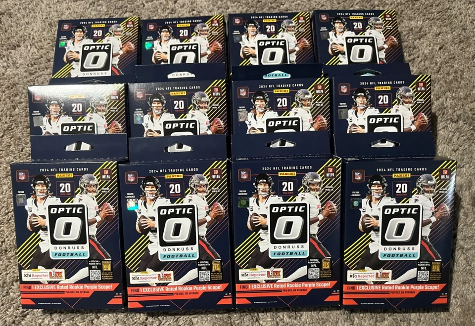 Panini ITM0016728 2024 Donruss Optic NFL Football Hanger Bo Cards Purple