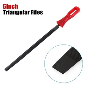 Steel Triangular File 6 Inch Triangle Files Woodworking Grinding Saw Cutting - Picture 1 of 12