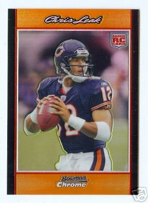 (2) 2007 BOWMAN CHROME BASE/ORANGE REFRACTOR #17/25 CHRIS LEAK RC ROOKIE - BEARS - Image 1 of 2
