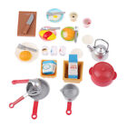 23/31Pcs/Set 1:12 Dollhouse Miniature Cookware Food Toys Pot Fork Accessories Cr