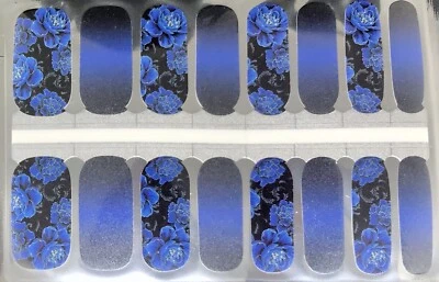 Tiras de esmalte de uñas de color, 16ct. Limitado. Flores de medianoche. Leer descripción ⬇️ Foto 1 de 2