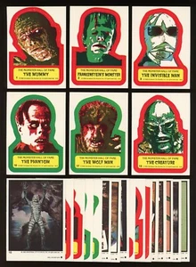 1980 Topps CREATURE FEATURE Complete 22 Card Sticker Set ~ NM-NM/MT+ ~ Universal - Picture 1 of 2