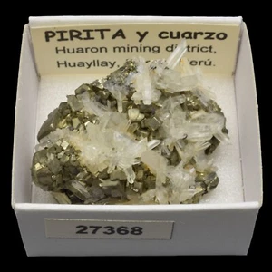 PIRITA y cuarzo (Huaron mining dist. Huayllay, Pasco, Peru) #27368 / Pyrite - Imagen 1 de 1