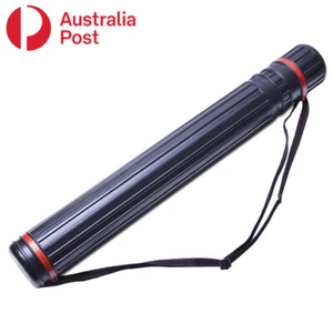 Plastic Black Drawing Sheet Container Telescopic Blueprint Tube Box 8*65-110CM - Picture 1 of 6