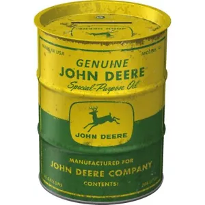 Nostalgic-Art - Metal Money Box Piggy Bank as Oil Barrel - John Deere - Picture 1 of 7