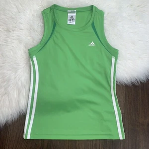 Adidas Climalite GIRLS Medium Bright Green Breathable Athletic Tank Top  - Picture 1 of 10