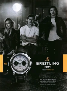 2019 PRINT AD - BREITLING WATCH AD.. BRAD PITT ADAM DRIVER CHARLIZE THERON - Picture 1 of 1