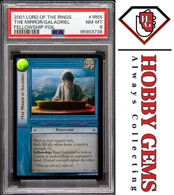 THE MIRROR OF GALADRIEL PSA 8 2001 Decipher LOTR Fellowship of the Ring Foil 1R5 - Image 1 of 2