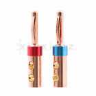 2PCS Dual Screw Audio Copper Speaker Cable Wire Connector 4mm Banana Plug Jack