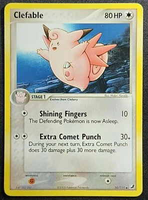 Clefable 39/115 2005 EX Unseen Forces Uncommon Pokemon Card  - Image 1 of 2
