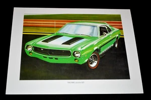 1969 AMC JAVELIN SST ART PRINT ORIGINAL PICTURE AMX GREEN - Imagen 1 de 1