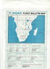 B.O.A.C.  Airways. 1960s. super VC-10 Flight Bulletin Map  sheet