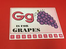 New ListingLetter G Grapes - Number Sequencing Puzzle, numbers 1-10 Laminated