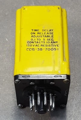 AMF, Potter & Brumfield 120VAC Timer CDB-38-70091, 0.1TO5SEC, 10AMP - Image 1 of 4