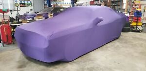 Coverking Satin Stretch Indoor Custom Car Cover for Dodge Challenger in Purple