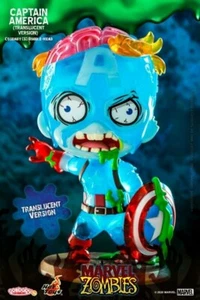 Marvel Zombies - Capitán América Cosbaby Translúcido-HOTCOSB834-HOT TOYS - Imagen 1 de 1