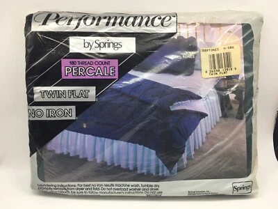 Sábana bajera plana doble Performance by Springs vintage - DEEPTONES H/VERDE Foto 1 de 4