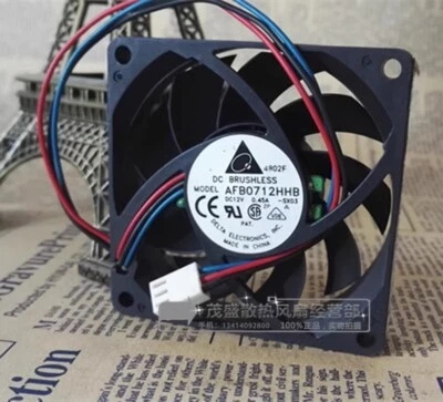 Delta AFB0712HHB DC12V 0.45A 7CM 3-Pin Ball Cooling Fan - Image 1 of 3
