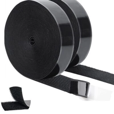 2 Stück Doppelseitiges Klettband Selbstklebend Schwarz Extra Stark 16mm Breit... - Bild 1 von 4